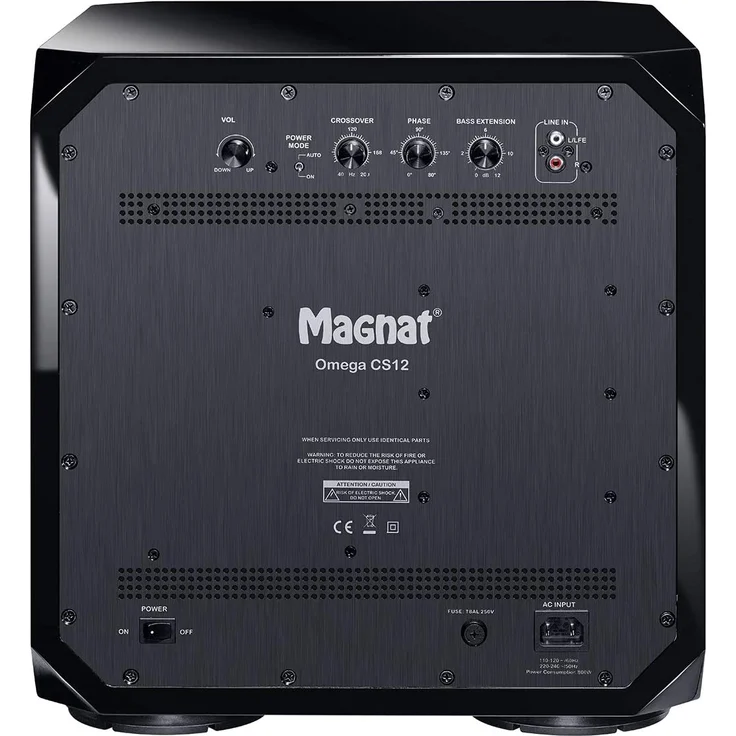 Magnat Omega CS 12, schwarz - leistungsstarker Aktiv-Subwoofer für tiefe und präzise Bässe für Heimkino und Musik schwarz  – Bild 3