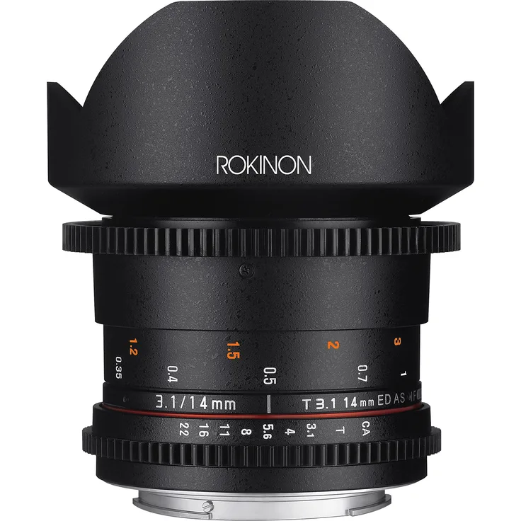 Rokinon Cine DS DS14M-NEX 14mm T3.1 ED AS IF UMC Full Frame Cine Wide Angle Lens for Sony E
