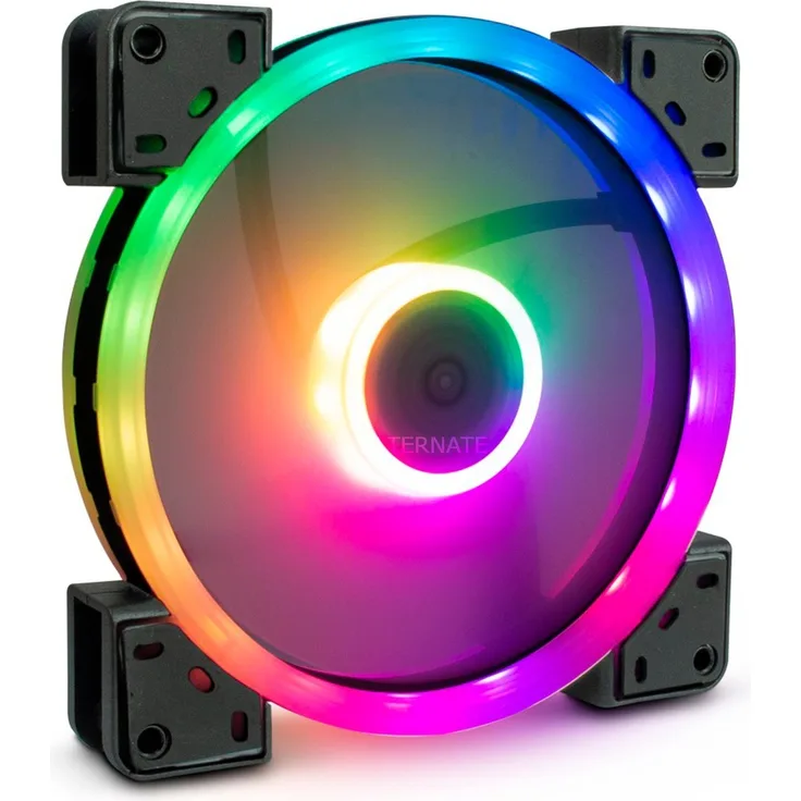Inter-Tech Argus RS-141 RGB 140x140x25 Gehäuselüfter, schwarz