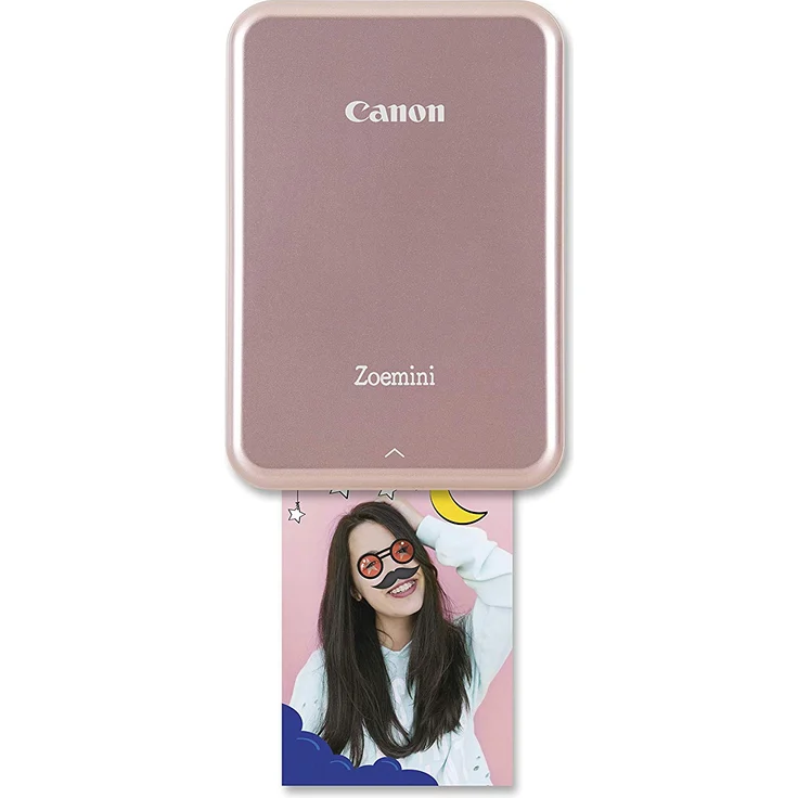 Canon Zoemini Mini Fotodrucker (Mini Fotodrucker, Bluetooth, 5 x 7,5cm Fotos, Akku, ZINK Druck tintenfrei, Sofortdruck, iOS, Android, Printapp, 160g, 314 x 400 dpi) roségold (3204C004) – Bild 2