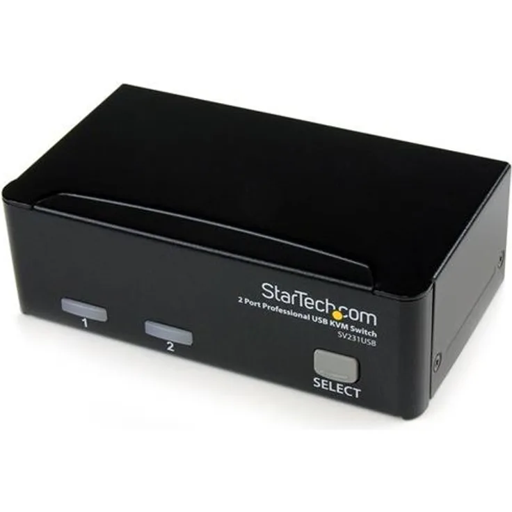 StarTech 2 Port VGA USB KVM Switch - VGA KVM Umschalter inkl. Kabel (SV231USBGB)