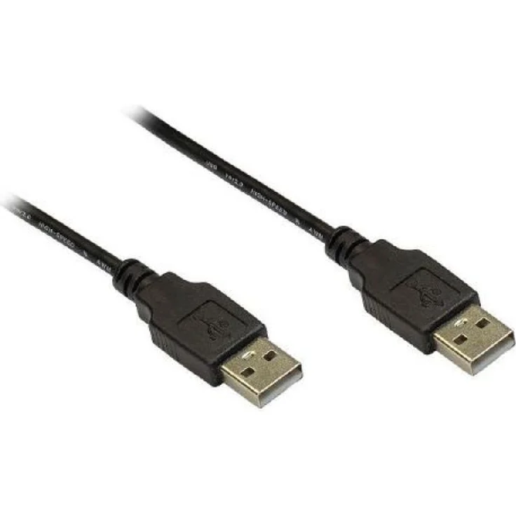 Anschlusskabel USB 2.0 Stecker A an Stecker A, 1,8m, schwarz, Good Connections