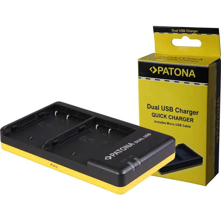 PATONA 1942 – USB Dual Ladegerät für Akku Panasonic DMW BLF19 und Sigma bp-61