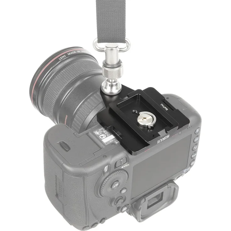 Sirui TY-LP70 Kameraplatte mit Gewinde für Kameragurtschraube (gummiert) schwarz