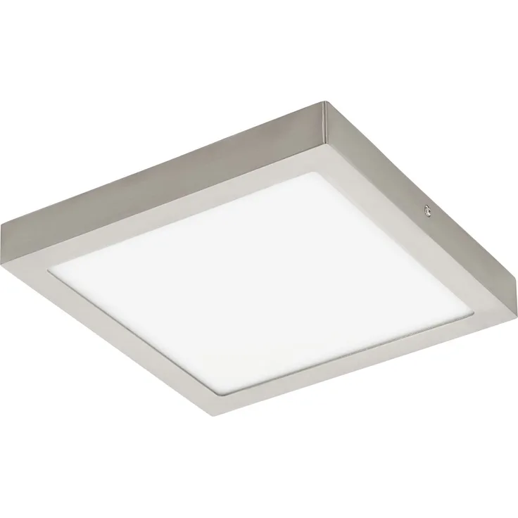 EGLO connect LED Deckenleuchte Fueva-C, Smart Home Deckenlampe, Material: Metallguss, Kunststoff, Farbe: Nickel matt, L: 30x30 cm, dimmbar, Weißtöne und Farben einstellbar