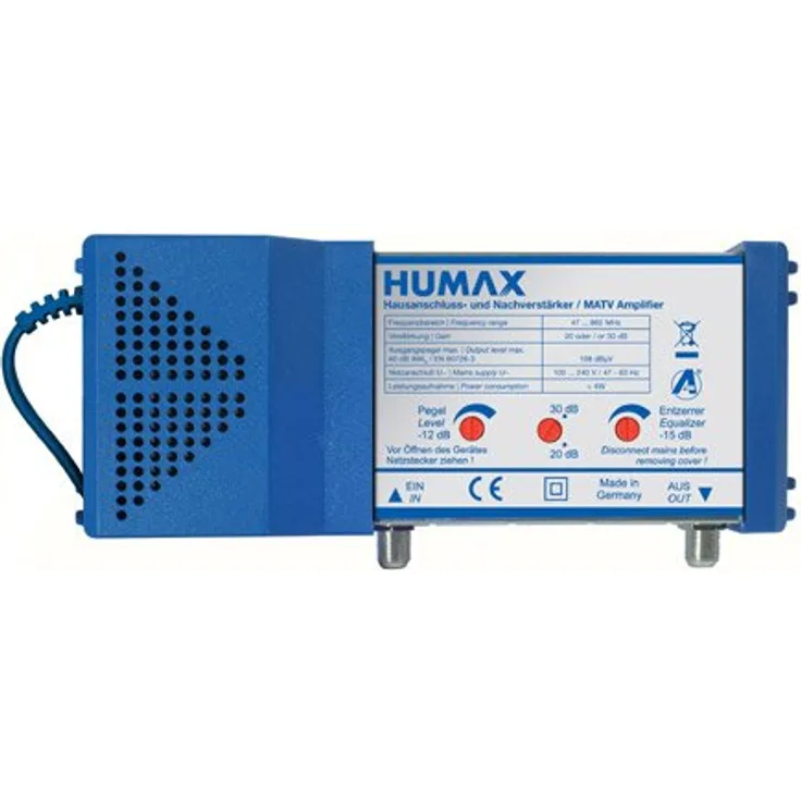 HUMAX Digital HNV 30 Hausanschlussverstärker, Pegelsteller, Kabelfernsehen, 20-30 dB