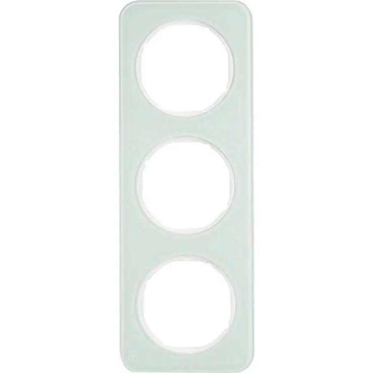 Hager R.1 R1 Rahmen 3 Elemente Glas weiß Polar