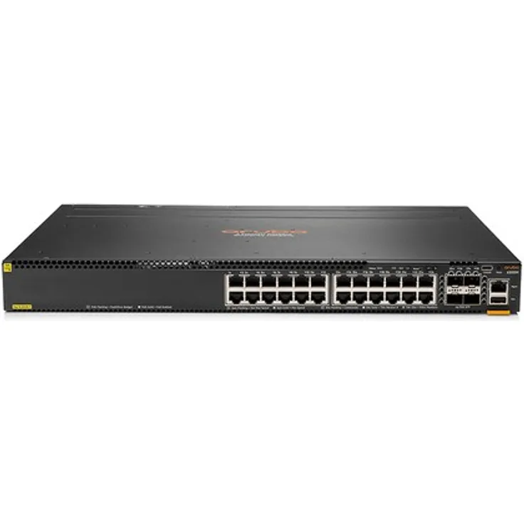 HPE Aruba 6300M - Switch - L3 - managed - 48 x 10-100-1000 (1 PoE+) + 4 x 1 Gigabit - 10 Gigabit - 25 Gigabit - 50 Gigabit SFP56 (Uplink - Stacking) - Front und Seite zu Hinterseite - an Rack montierbar - PoE+