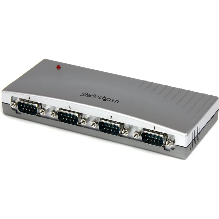 StarTech.com ICUSB2324 Adapter (4 Port USB auf Seriell RS232, DB9M, RS232 Verlängerung, Seriell auf USB)
