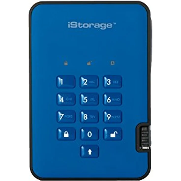 iStorage diskAshur 2 SSD 512GB blau (IS-DA2-256-SSD-512-BE) – Bild 1