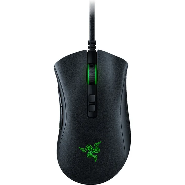 Razer DeathAdder V2 - Gaming-Maus mit klassenbester Ergonomie, Schnellsten Maus-Switches, Optischer Focus+ 20K DPI Sensor, Speedflex Kabel, Chroma RGB, 8 Programmierbare Tasten)