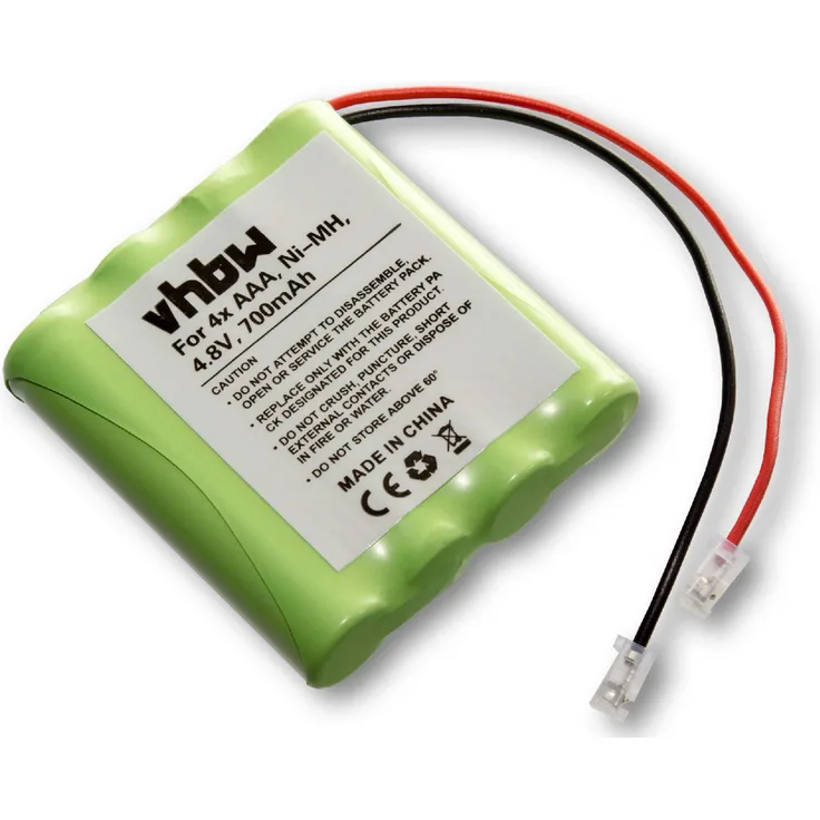 vhbw NiMH Universal Akku, Akkupack 700mAh 4.8V 4x AAA