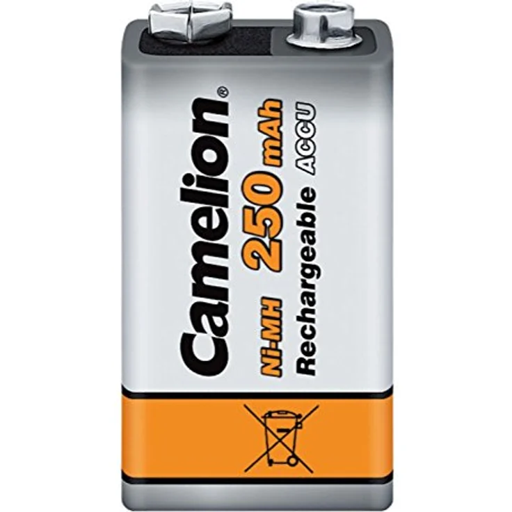 Camelion 17025122 Akku (NiMH, 9 Volt Block, 250 mAh, 1er-Pack)