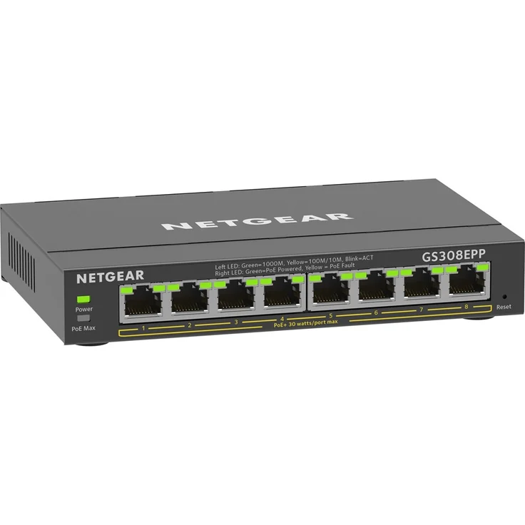 NETGEAR 8PT GE Plus Switch W-HI-PWR POE+ – Bild 1