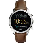 Fossil Q Explorist FTW4003 Smartwatch Unisex, 46mm, Edelstahlgehäuse, Silber/Braun