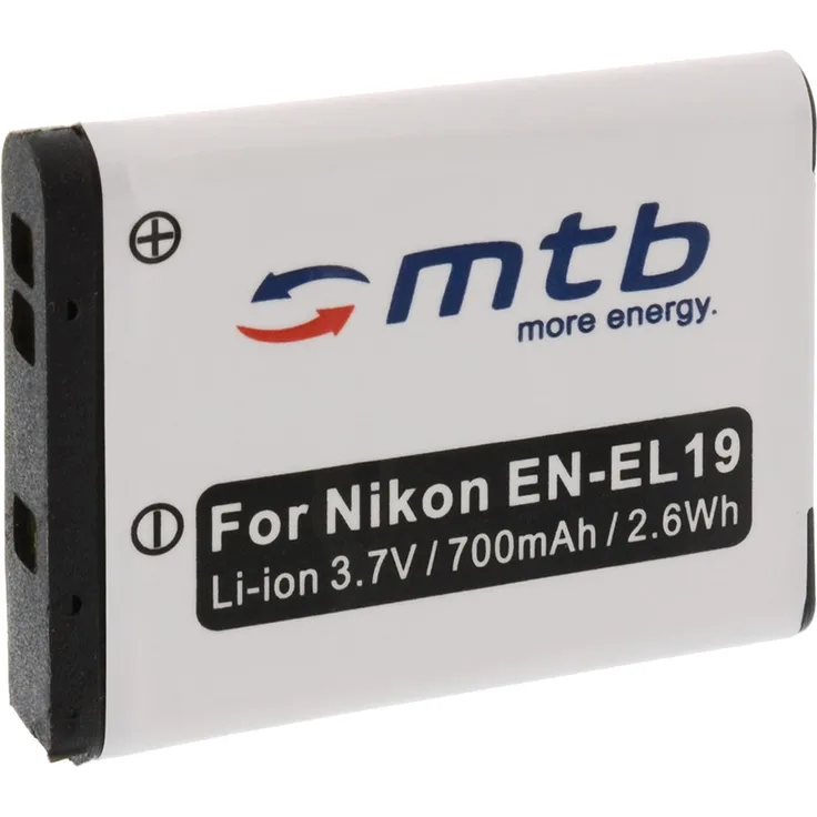Akku EN-EL19 Für Nikon S01, S100, S2500, S2550, S2600, S2700, S3100, S3300... + siehe Liste.
