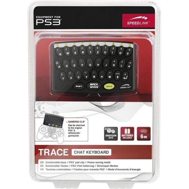Speed-Link PS3 Trace Chat Keyboard (SL-4439-SBK-01) Englisch QWERTY