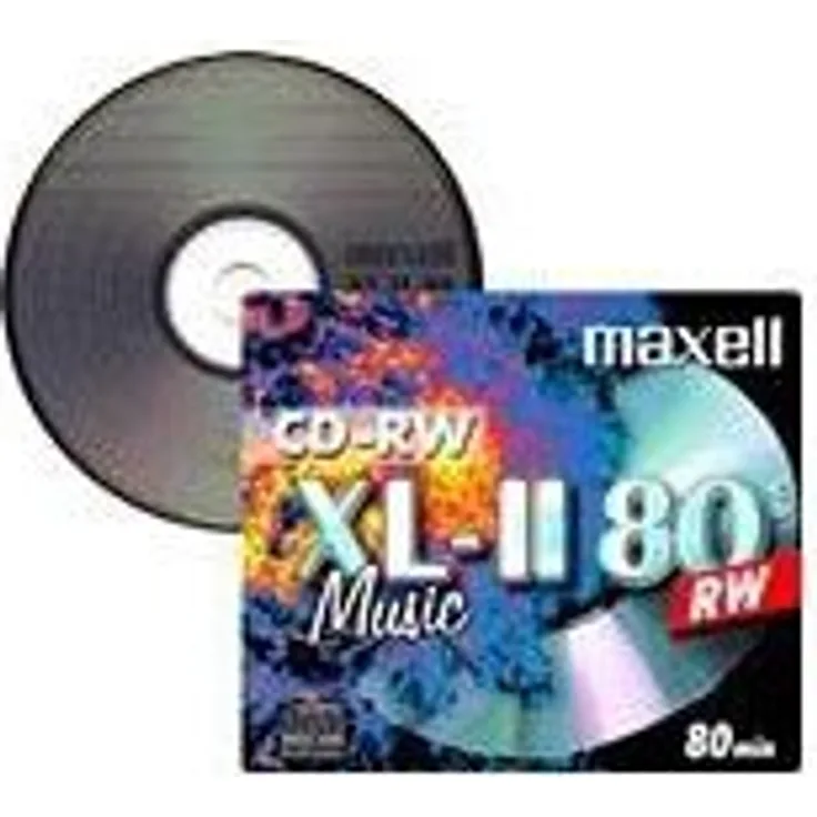 Maxell 624865 CD-RW 80 Rohlinge (speziel für Musik, 700MB, überschreibbar, 1er Jewelcase)