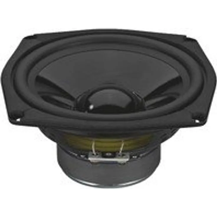 Monacor HiFi bass-midrange Lautsprecher (150 WMAX, 60 WRMS, 8 Ohm) Einbau-Lautsprecher - 60 Watt - schwarz