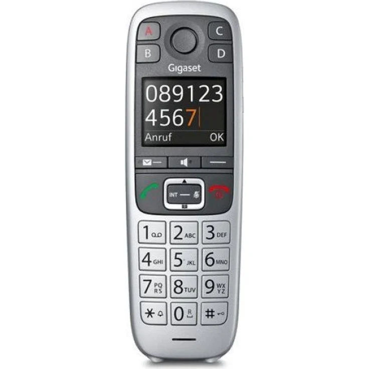 Gigaset E560HX Universal-Mobilteil - IP-Telefon (zum Anschluss an Ihre Basisstation oder Router, mit großen Tasten und 4 extra SOS-Notruf Tasten) platin – Bild 2