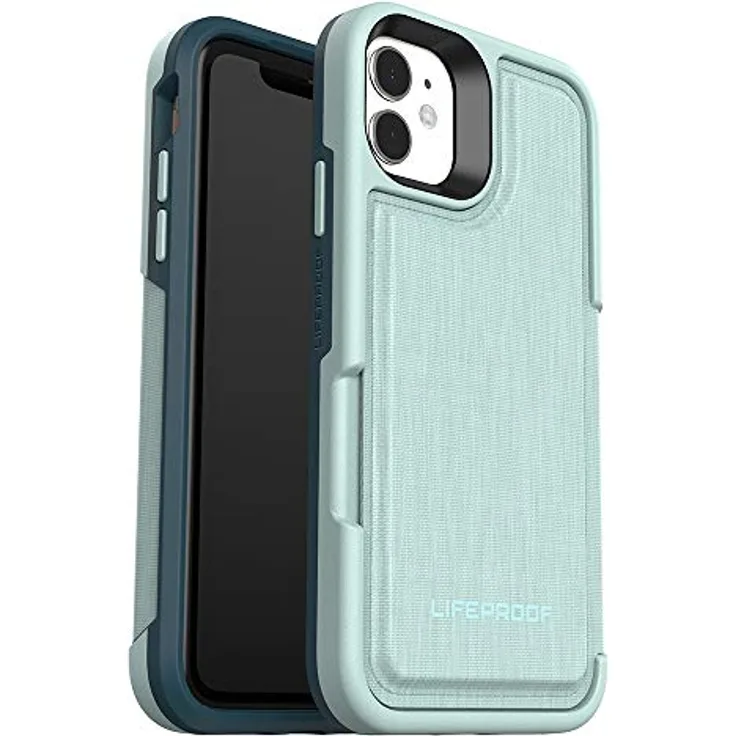 LifeProof Flip verstärkte Schutzhülle mit Steckplatz für 2 Kredit oder Scheckkarten für iPhone 11 Grün