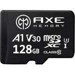 AXE AXP4K128 microSDXC-Speicherkarte + SD-Adapter mit A1 App Performance, V30 UHS-I U3 4K