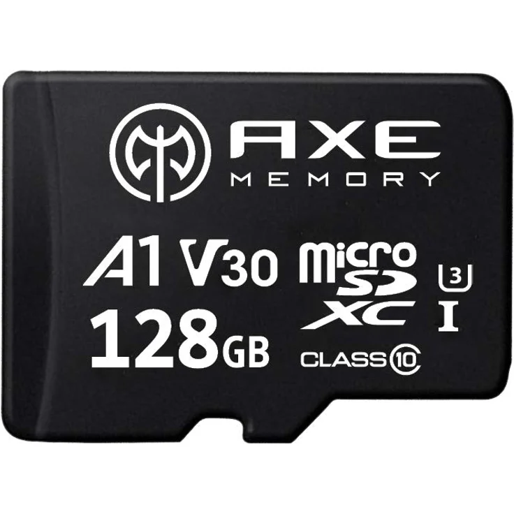 AXE AXP4K128 microSDXC-Speicherkarte + SD-Adapter mit A1 App Performance, V30 UHS-I U3 4K – Bild 1