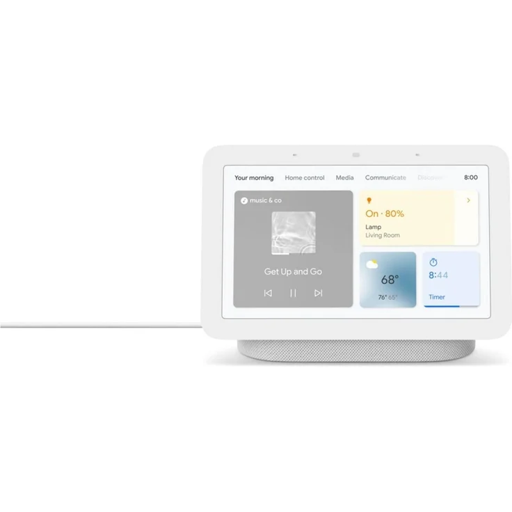 Google Nest Hub (2. Generation) Netzwerk-Lautsprecher, WLAN, Wireless Docking, Bluetooth, Sprachsteuerung, Google Assistant, Sprachassistent, kreide – Bild 6