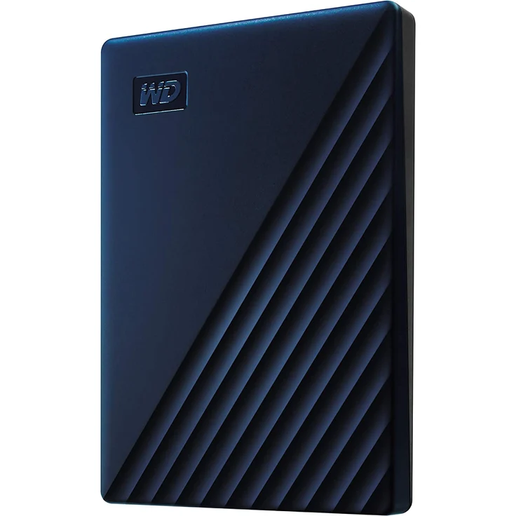 WD My Passport for Mac WDBA2F0050BBL - Festplatte - verschlüsselt - 5 TB - extern (tragbar) - USB 3.2 Gen 1 - 256-Bit-AES - Mitternachtsblau (WDBA2F0050BBL-WESN) – Bild 1