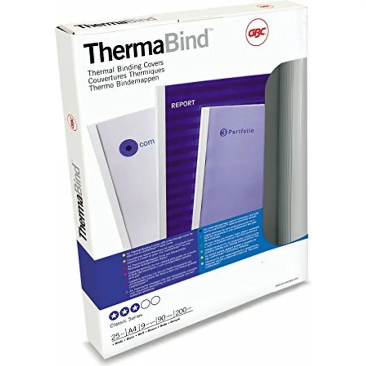 GBC ThermaBind Thermo-Bindemappen, weiß, 50 Stück, 30mm