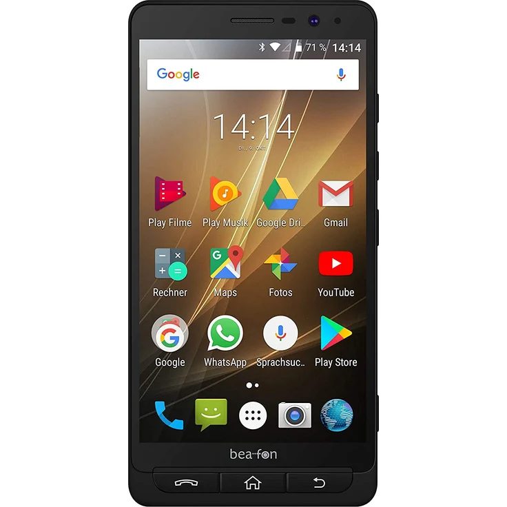 Beafon M5 Senioren-Smartphone 13,97cm (5,5 Zoll) IPS-Display, 16GB interner Speicher, 2GB RAM, Schwarz – Bild 3