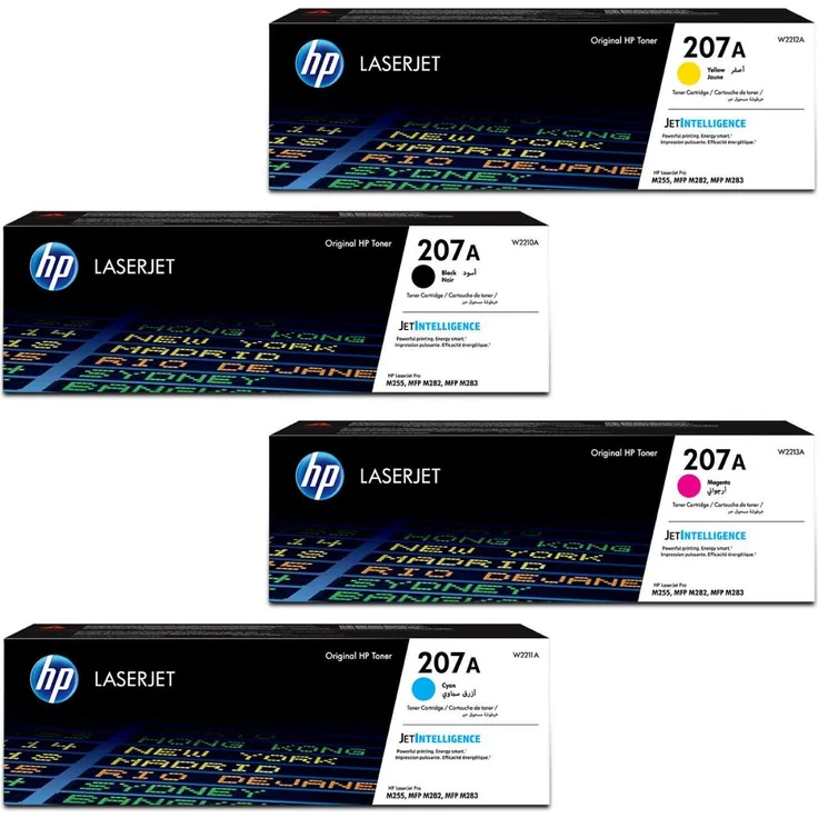 HP 207A Toner 4er Set schwarz, cyan, magenta, gelb