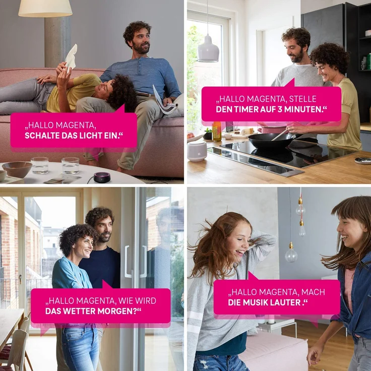 Telekom Smart Speaker Mini WLAN-Lautsprecher mit Alexa, geeignet für Indoor, weiß – Bild 4