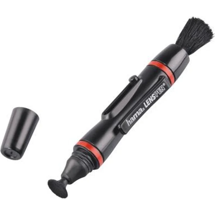 Hama Reinigungsstift zur Objektiv- und Filterreinigung, 11,5 cm lang, Lenspen Classic, Rot-Schwarz – Bild 1