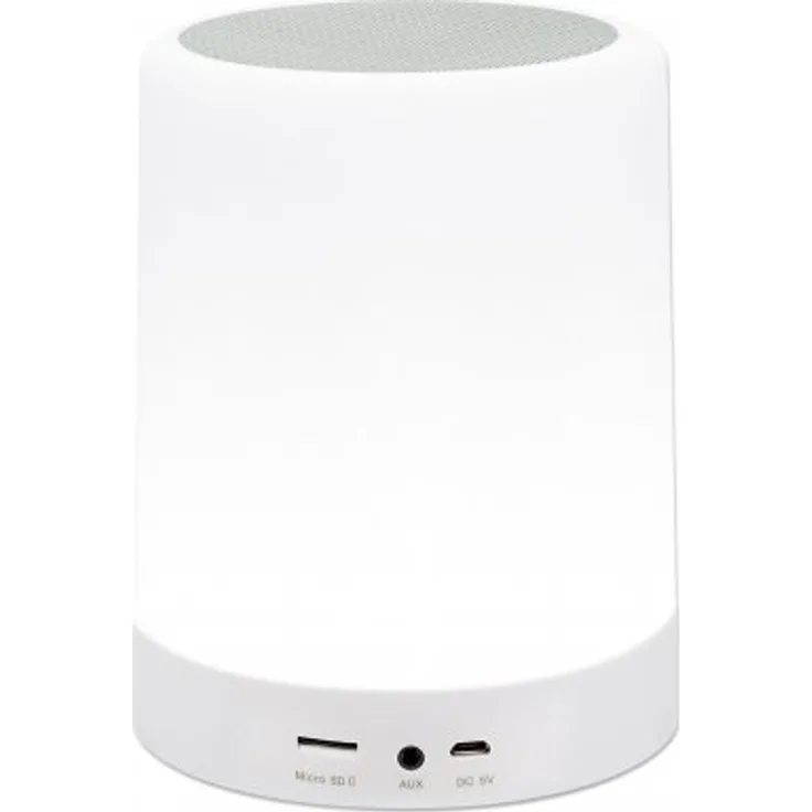 MANHATTAN LED-Bluetooth-Lautsprecher LED-Licht mit drei Helligkeitsstufen und sechs Farben MicroSD-Kartenslot 3.5-mm-Klinke