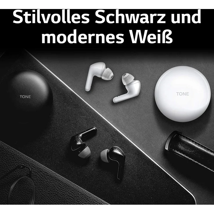 LG Tone Free HBS-FN6 True Wireless In-Ear Kopfhörer, mit Bluetooth, Mikrofon, Noise Cancelling, schwarz – Bild 26