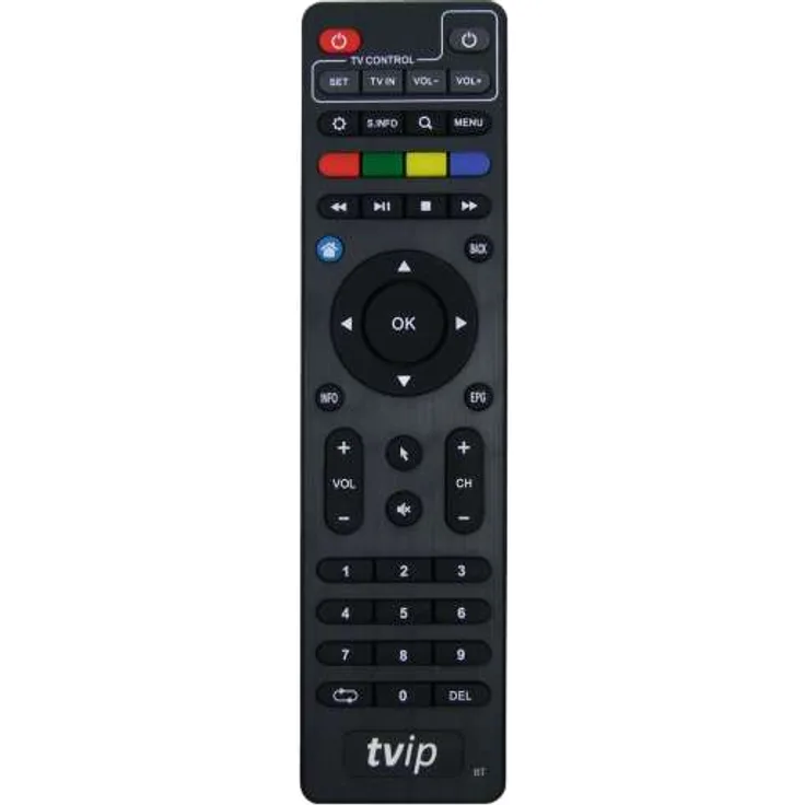 Fernbedienung für TVIP IPTV Boxen v.4xx v.6xx mit Bluetooth Funktion Schwarz