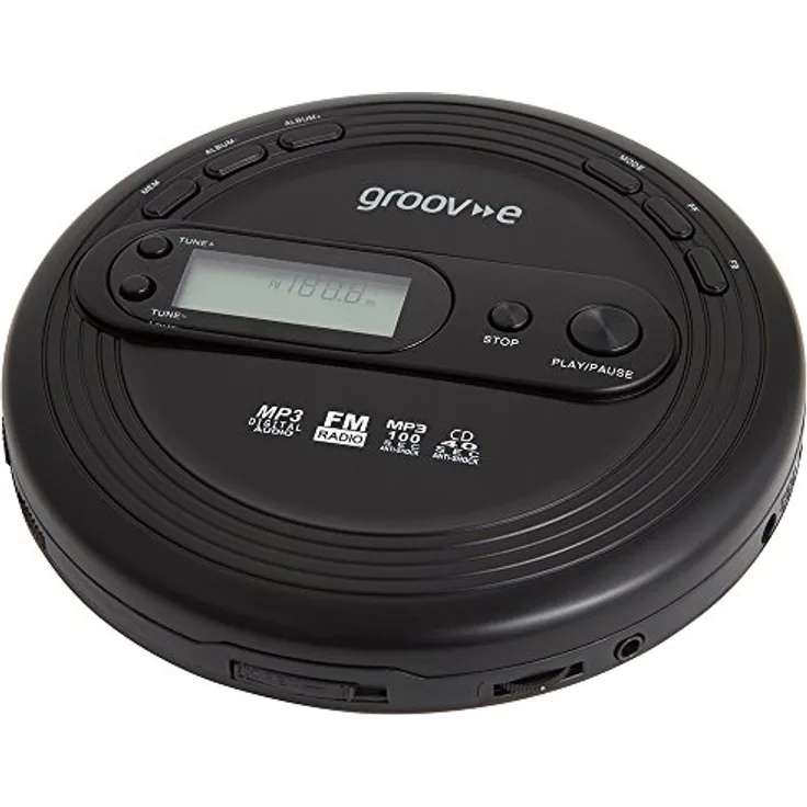 Groov-e GVPS210 CD-Player Retro-Serie, mit Radio, MP3 Wiedergabe und Kopfhörer