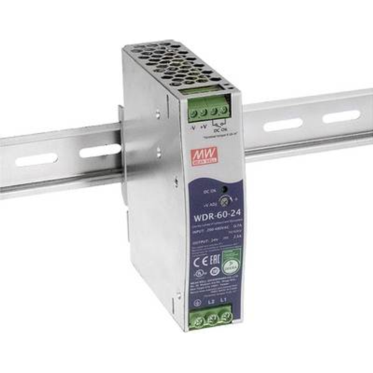 Mean Well WDR-60-48 Hutschienen-Netzteil (DIN-Rail) 48 V/DC 1.25 A 60 W 1 x (WDR-60-48)