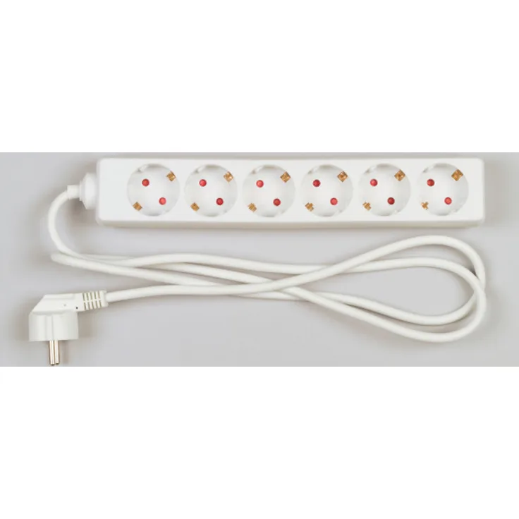 REV Ritter 0512362555 Steckdosenleiste, 6-Fach, 1,4 m, Weiss