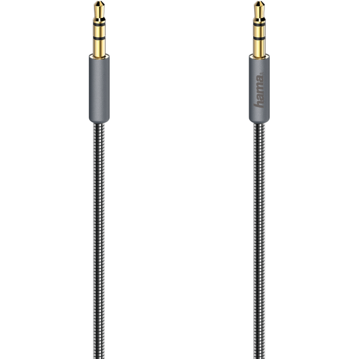 Hama Audio-Kabel ''Elite'', 3,5-mm-Klinken-St. - St., Metall, vergoldet, 0,75 m