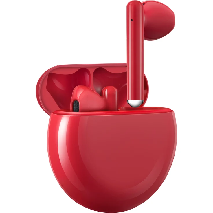 Huawei FreeBuds 3 In-Ear Kopfhörer, mit Bluetooth, Mikrofon, Noise Cancelling, rot – Bild 5