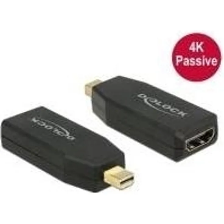 Delock 65583 Adapter mini Displayport 1.2 Stecker > HDMI Buchse 4K Passiv schwarz