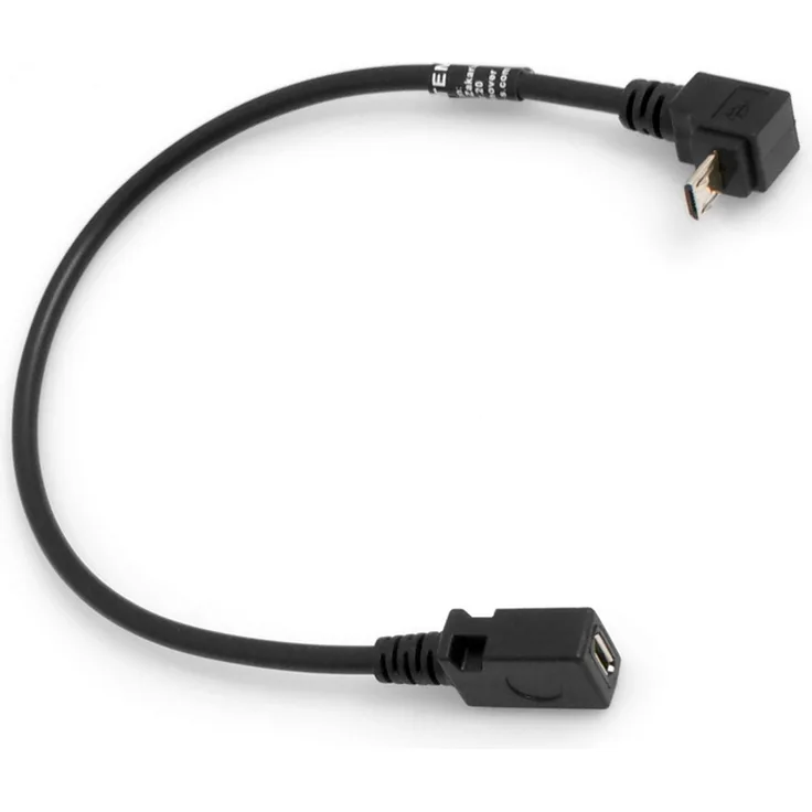 System-S Micro USB 90° Grad Aufwärts Winkel auf Micro USB Kabel Verlängerung 27 cm
