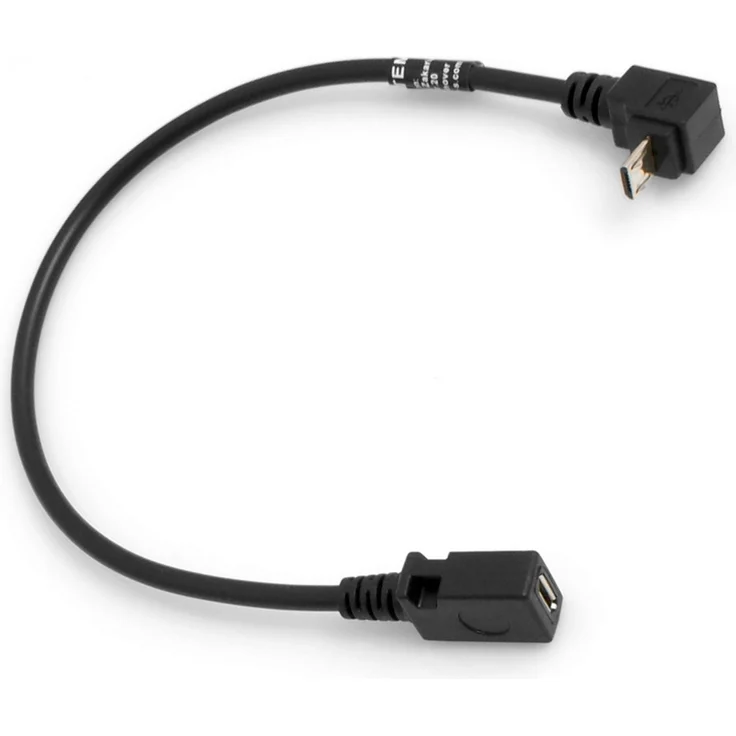 System-S Micro USB 90° Grad Aufwärts Winkel auf Micro USB Kabel Verlängerung 27 cm – Bild 1