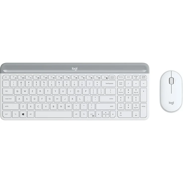 Logitech Slim Wireless Combo MK470 - Tastatur-und-Maus-Set - kabellos - 2.4 GHz - QWERTZ - Deutsch - Off-White (920-009189) – Bild 2