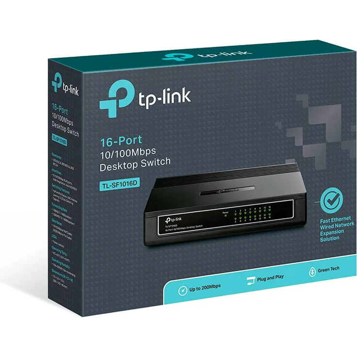 TP-LINK TL-SF1016D Netzwerk Switch 16 Port 100MBit/s – Bild 4