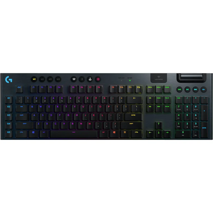 Logitech Gaming G915 - Tastatur - backlit - USB, Bluetooth, LIGHTSPEED - QWERTY - USA International - GL Tactile - Schwarz (920-008910) – Bild 1