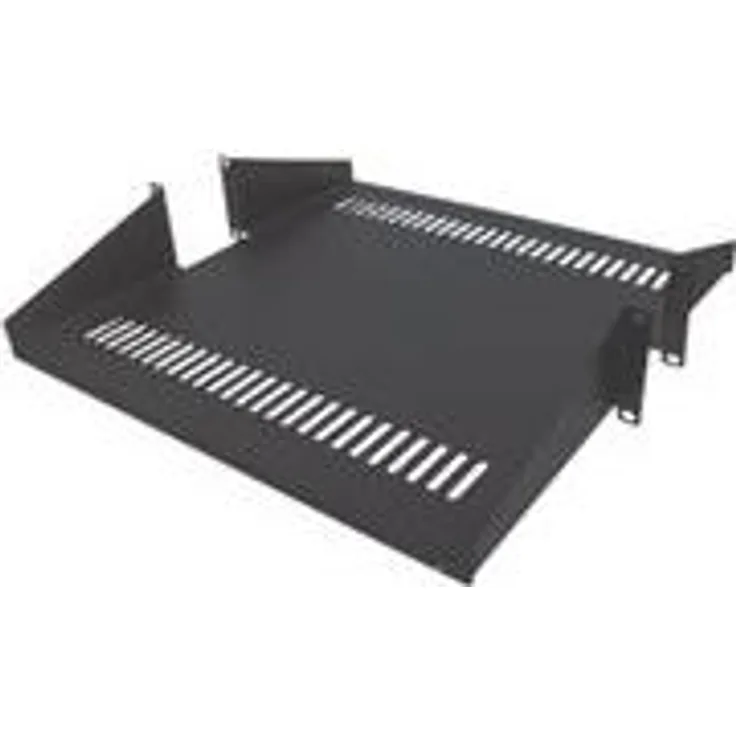 Intellinet 48,30cm (19) Double-Sided Cantilever Shelf - Rack - Regal - Schwarz, RAL 9005 - 2U - 48.3 cm (19)