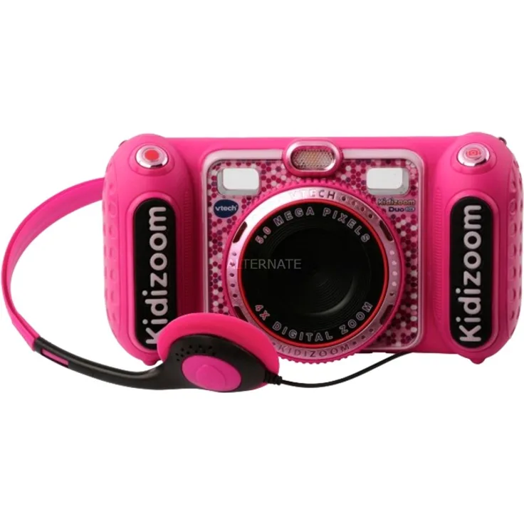 Vtech 80-520099 80-520099-KidiZoom Duo DX inkl. Tragetasche pink Kinderkamera